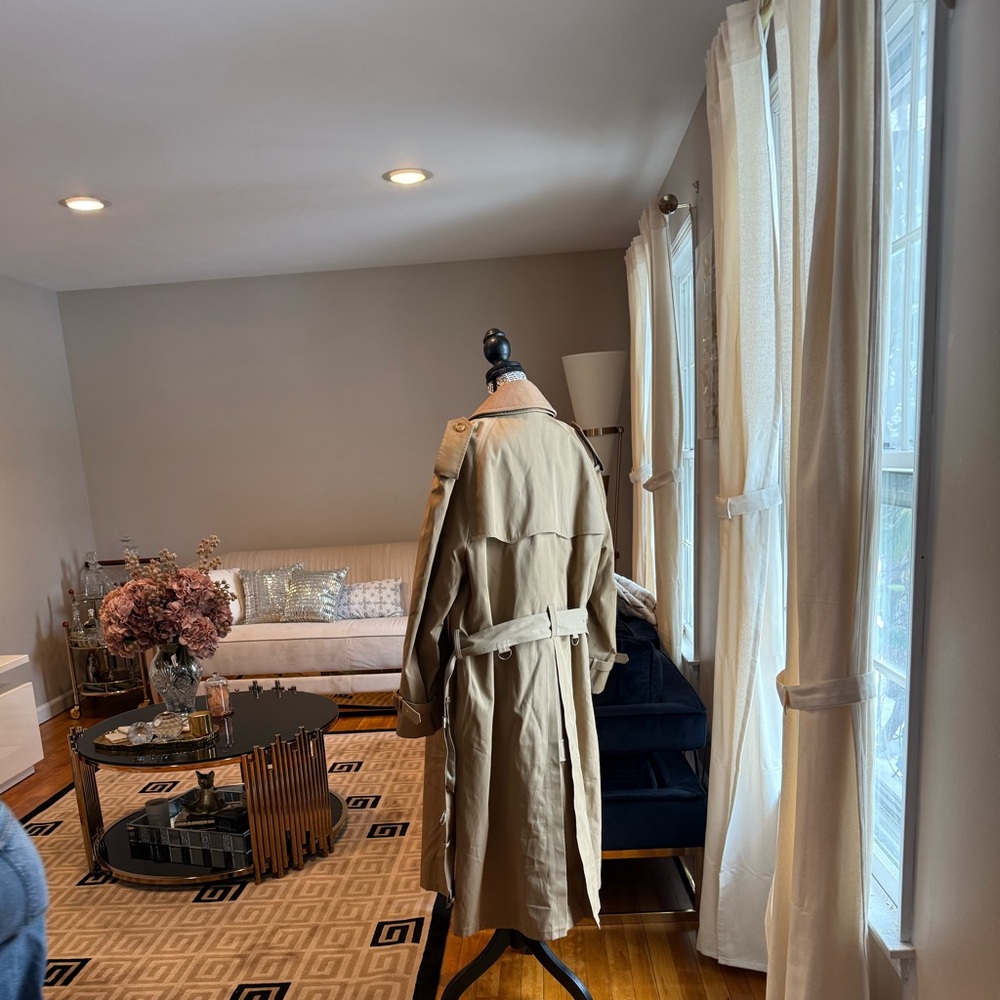 Barneys New York Brown Trench Coat - Picture 4 of 11